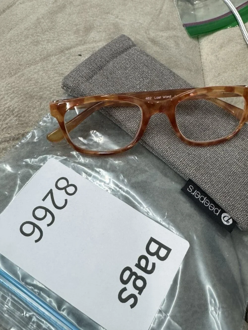 Peepers Last Word Readers +1.00 in Peach Tortoise Shell Gently Used w Case